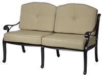 2 Seater Lounge With Cushions Natural